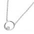 Sterling silver small circle necklace