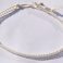 White cord and crystal Choker Necklace