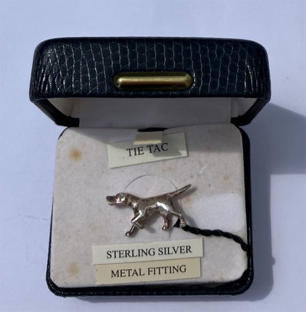 Silver Hound Dog Tie Tac 1 Silver Hound Dog Tie Tac 1